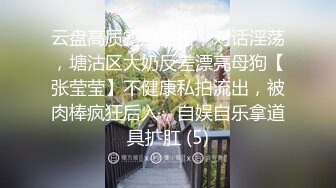 云盘高质露脸泄密，对话淫荡，塘沽区大奶反差漂亮母狗【张莹莹】不健康私拍流出，被肉棒疯狂后入，自娱自乐拿道具扩肛 (5)