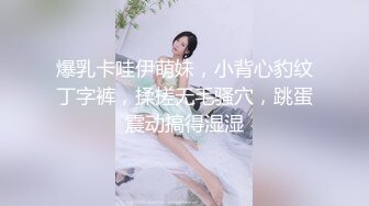 爆乳卡哇伊萌妹，小背心豹纹丁字裤，揉搓无毛骚穴，跳蛋震动搞得湿湿